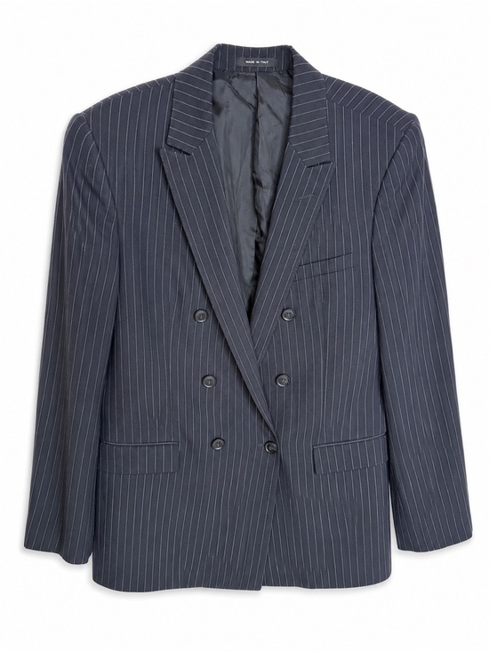 Emporio Armani Other - Vintage 1990s Emporio Armani Green Line Double-Breasted Pinstripe Blazer